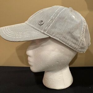 Ben Sherman Striped Cotton Baseball Cap – Seersucker Pinstripe Adjustable OSFA